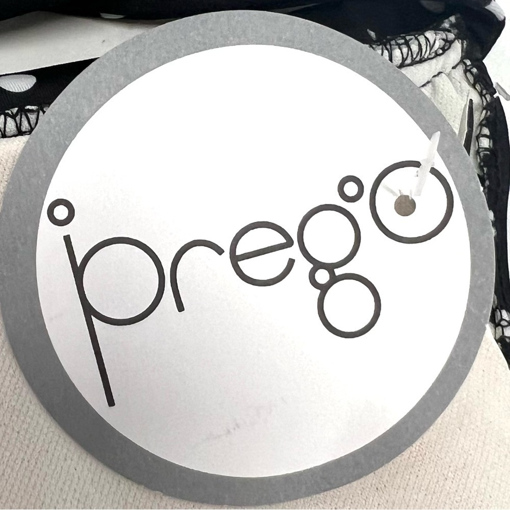Prego NWT Black Polka Dot Ruched Bikini Set Maternity Swimsuit Women’s Medium - Picture 11 of 12